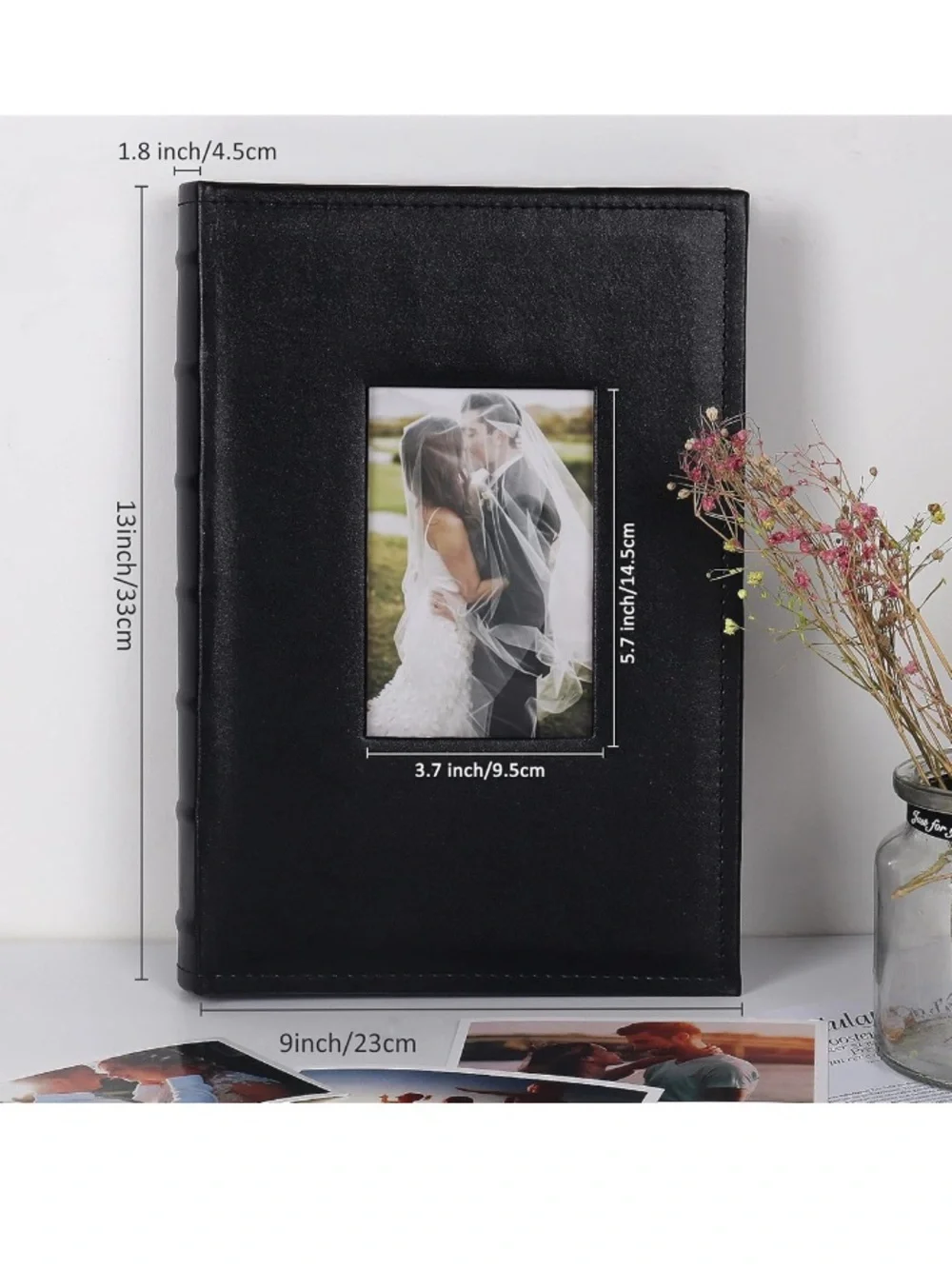 Photo Album 4x6 Pictures 300 Pockets Premium Leather With Memo Space